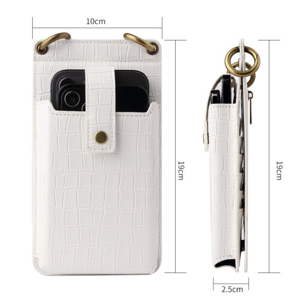 Crossbody Mobile Phone Crocodile Pattern Wallet & Card Holder - Image 3