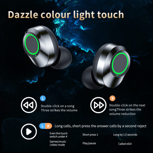 YD03 Wireless Bluetooth Headset TWS Large Screen Smart Digital Display - Image 3