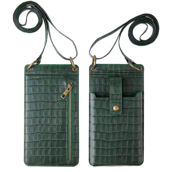 Crossbody Mobile Phone Crocodile Pattern Wallet & Card Holder - Image 10