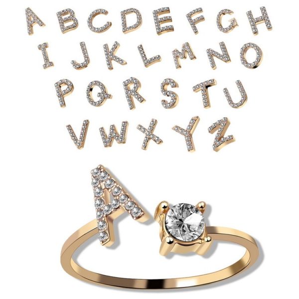 Adjustable Letter Ring