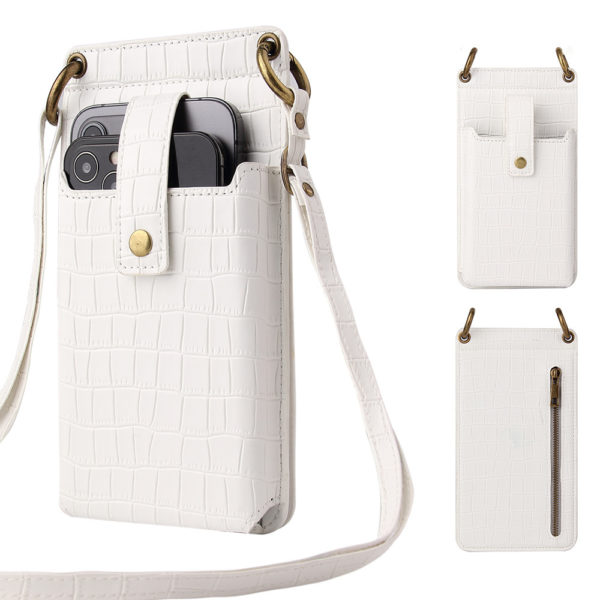 Crossbody Mobile Phone Crocodile Pattern Wallet & Card Holder - Image 2