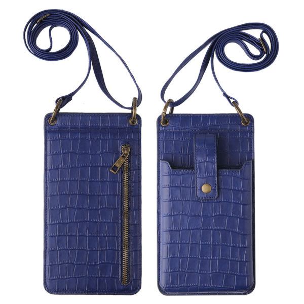 Crossbody Mobile Phone Crocodile Pattern Wallet & Card Holder - Image 6