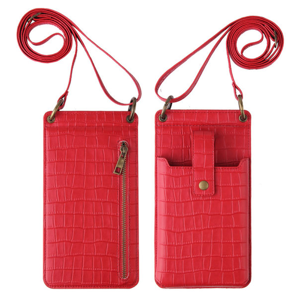 Crossbody Mobile Phone Crocodile Pattern Wallet & Card Holder - Image 8