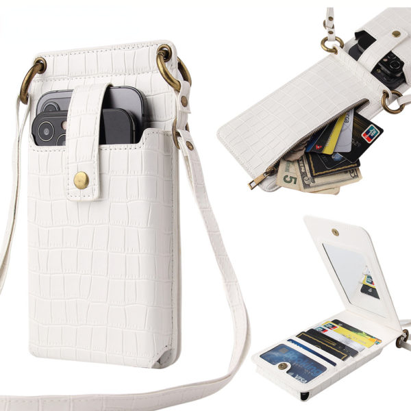 Crossbody Mobile Phone Crocodile Pattern Wallet & Card Holder