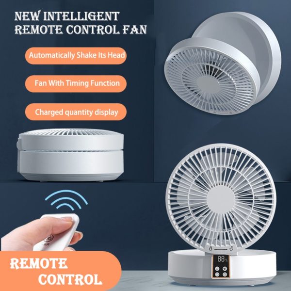 Remote Control Portable Rechargeable Usb Electric Folding Fan